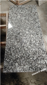Sea Wave White Granite Small Slab,China Spary White Flower Granite