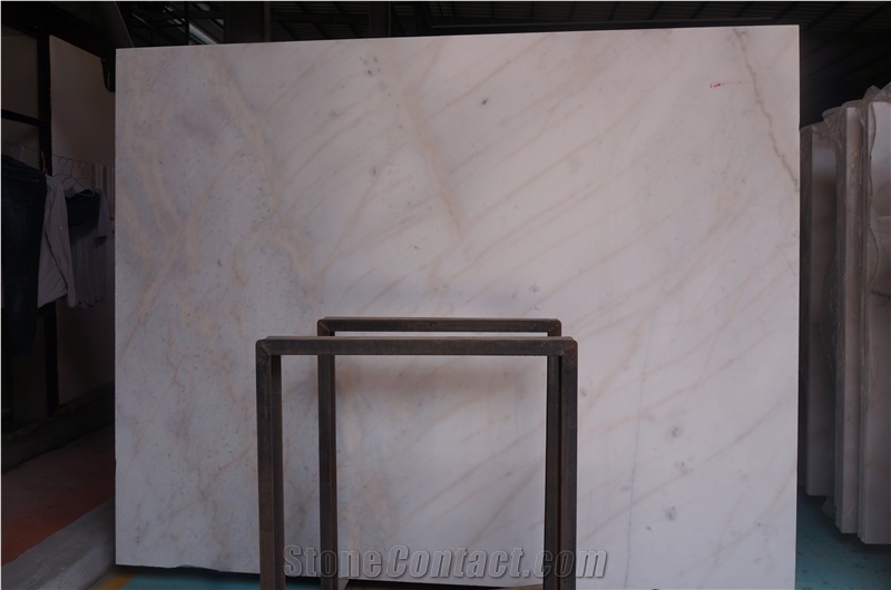 Chinese Carrara White Guangxi White Marble Polished Floor Tile Slab