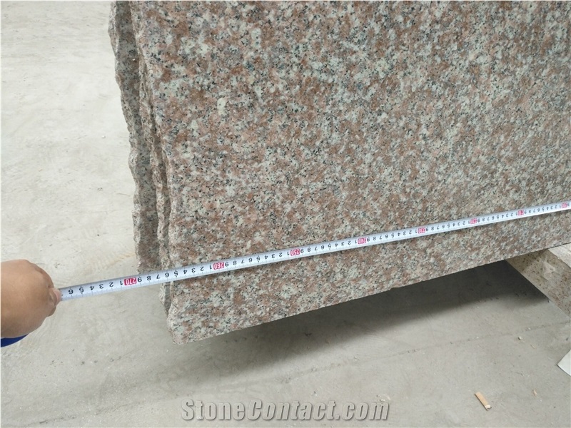 Chinese Peach Red Granite G687 Polished Slab Half Slab for Floor Tile