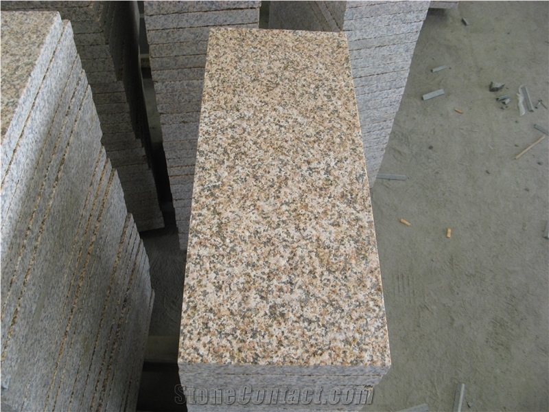 Zhangpu Rust Yellow Rustic Granite Flamed Slab Tile for Paver Wall