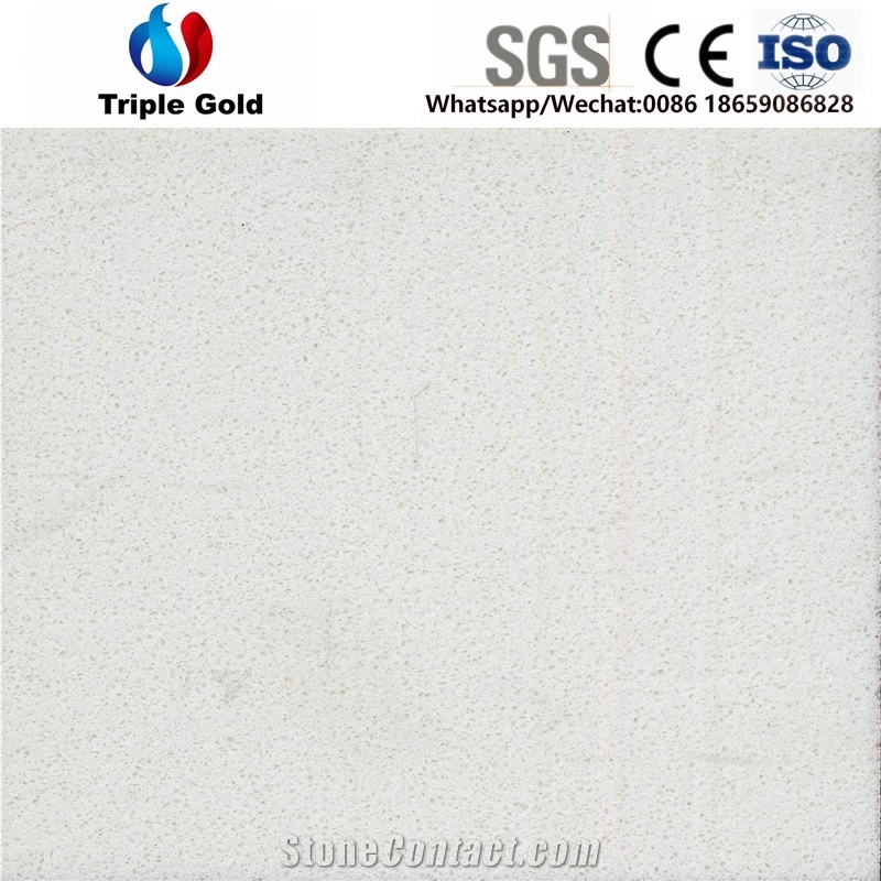 Artificial Crystal Pure White Quartz Engineered Slabs,Tiles for Countertop