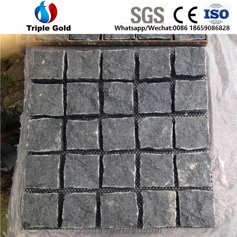 China G684 Black Landscaping,Driveway Paving,Fuding Basalt Cube Stone
