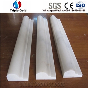 Guangxi White Marble Border Deos Skirtings Line Interior