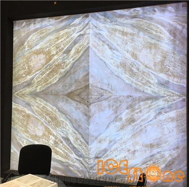 China Moon River Marble,Green and Blue White Color,Good for Project,