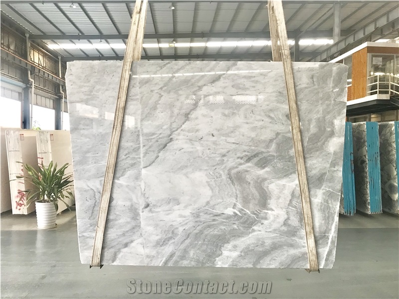 Dorian White Marble Greece Everest White Polished Slab&Tiles Project