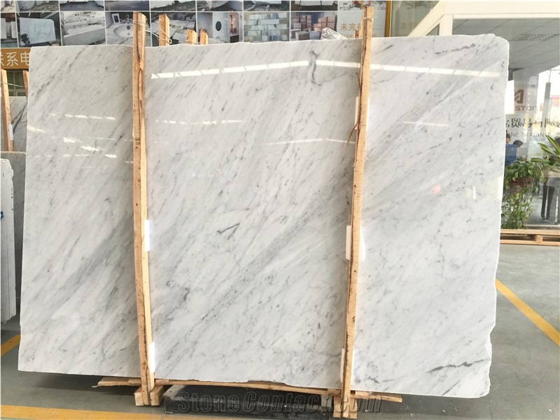 New Product White Carrara Slabs in 2 cm Bianco Carrara Slabs