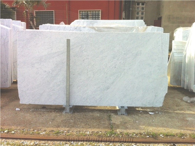 Bianco Carrara Slabs, Bianco Carrara Marble