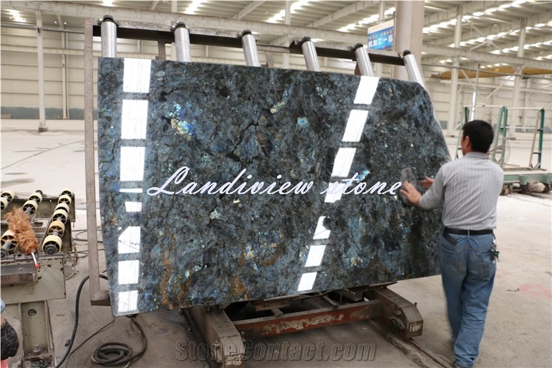 Labradorite Blue, Lemurian Blue, Peacock Blue Granite Tiles & Slabs