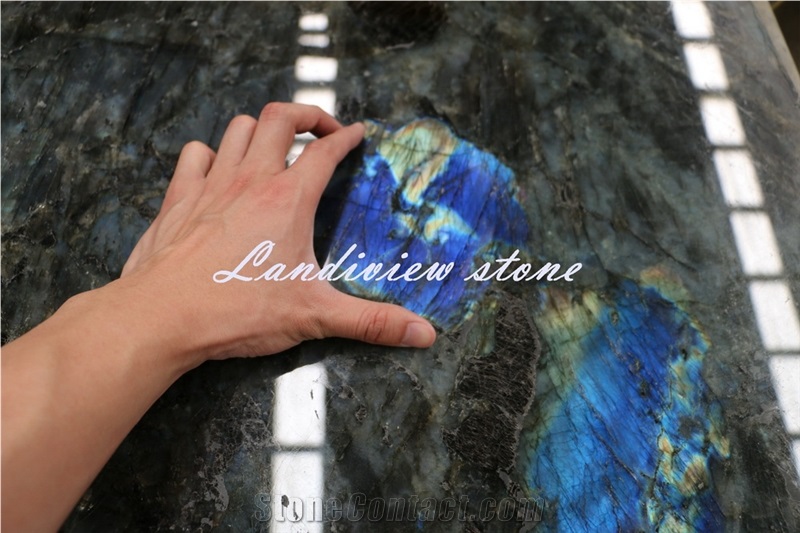 Lemurian Blue, Labradorite Blue, Peacock Blue Granite Tiles & Slabs