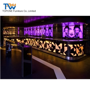 Artificial Marble Stone Furniture Night Club Led Bar Counter Tops