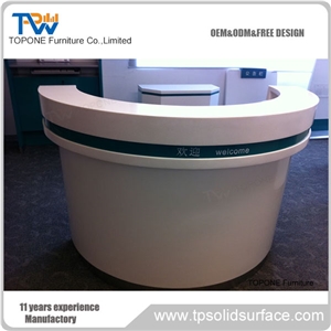 Artificial Tabletops,Marble Reception Counter for Hotel