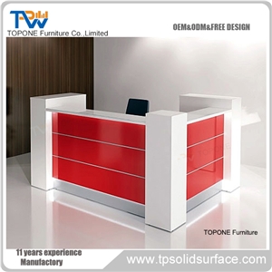 Fancy Reception Desk Solid Surface Counter Top