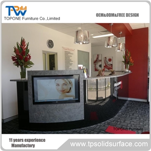 High End Spectacular Artficial Marble Hotel Reception Counter
