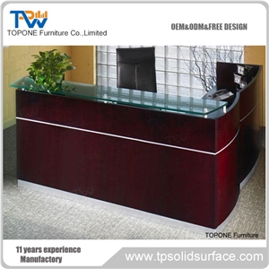 High Gloss Small Solid Surface Front Desk