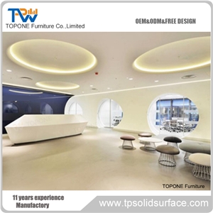 High Gloss Small Solid Surface Front Desk