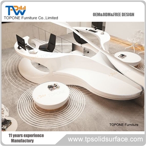Manmade Stone Reception Desk,Solid Surface Table Tops