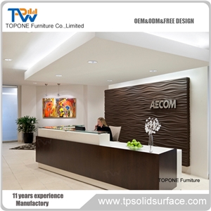 Red and White High Quality Reception Desk/Reception Counter