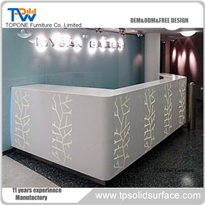 Red and White High Quality Reception Desk/Reception Counter