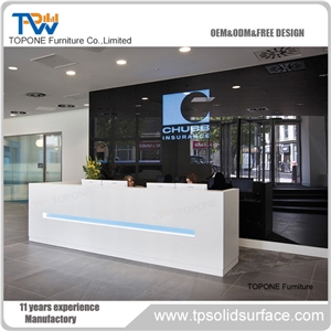 Red and White High Quality Reception Desk/Reception Counter