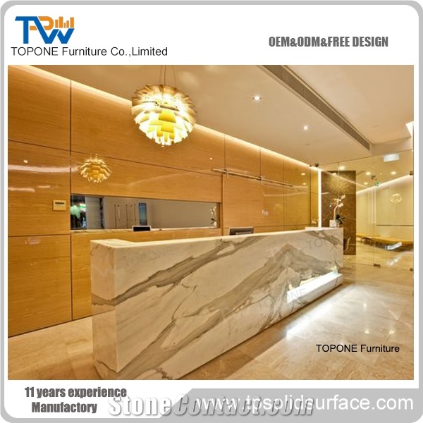 Solid Surface Marble Reception Desk