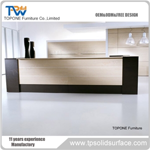 White Artificial Marble Reception Counter Display Tabletop