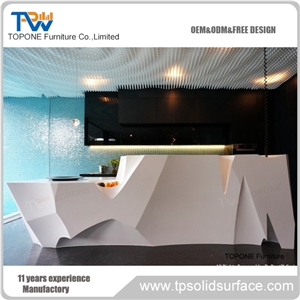 White Marble Tabletops,Reception Counter