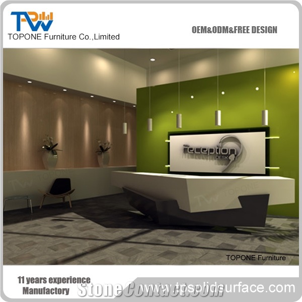 White Marble Tabletops,Reception Counter