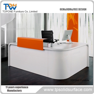 Workstation Artificial Marble Front Reception Desk