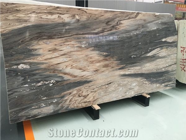 Italy Blue Gold Sand Marble Slabs,Palissandro Blue Marble Floor Tiles