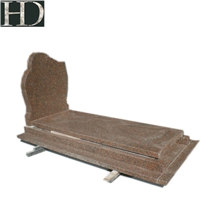 Maple Red Granite Tombstone Headstones Poland Style
