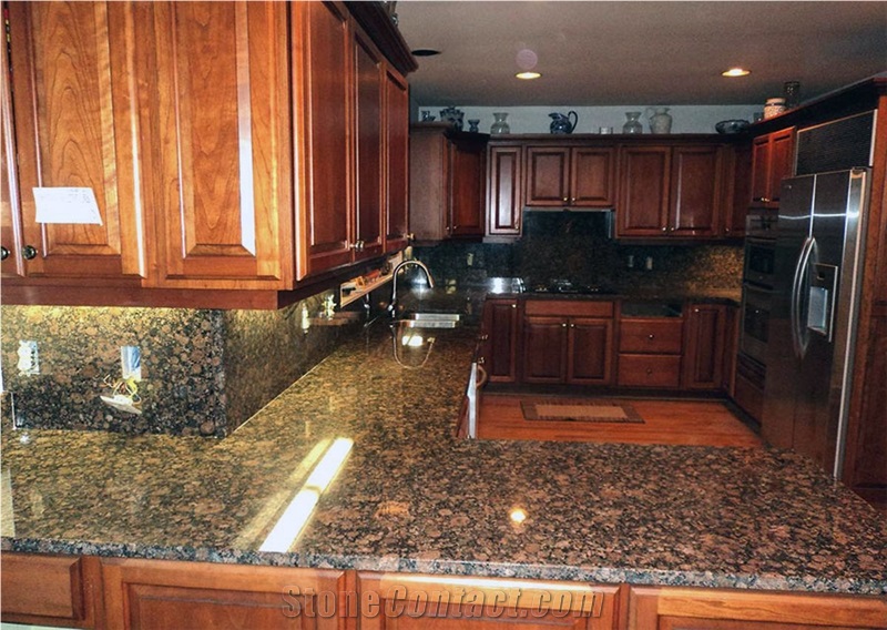 Baltic Brown Granite Kitchen Worktop,Bench Top Customized Countertops from  China 