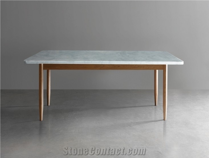 Beige Limestone Tv Stand Table Furniture,Cream Stone Modern Design