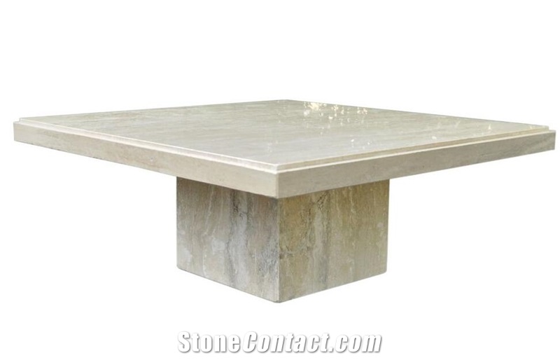 Bianco Carrara Marble Table Living Room Stone Furniture,Modern Style Natural Stone