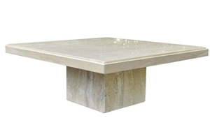 Bianco Carrara Marble Table Living Room Stone Furniture,Modern Style Natural Stone