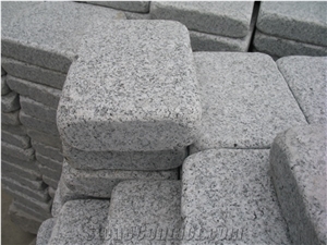 Bianco Crystal Grey Sesame G603 Granite Cube Stone Paver,Cobble Stone