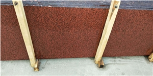 China Cheap Dyed Red Granite Slab,Machine Cutting Panel Floor Tile Polished