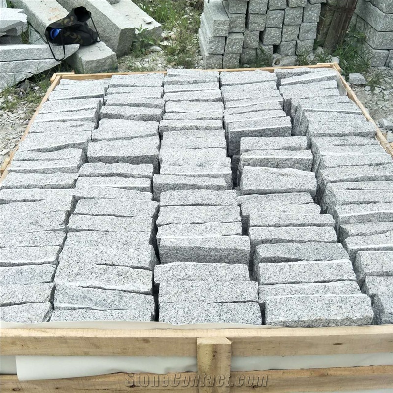 Pepperino Light Sesame G603 Granite Cube Stone Paver,Cobble Stone Brick