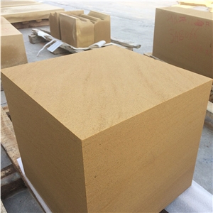 Chinese Natural Sandstone Blocks Gold Sandstone