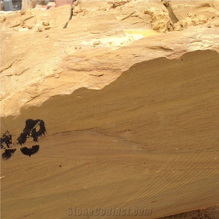 Chinese Natural Sandstone Blocks Gold Sandstone