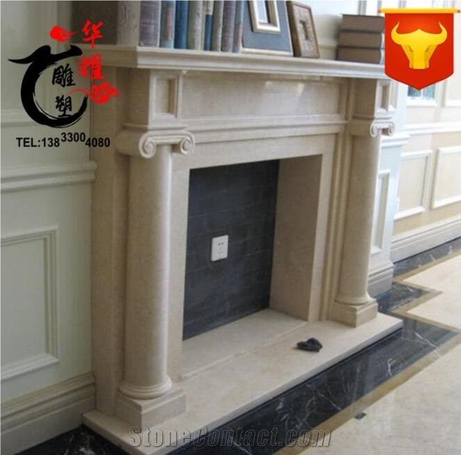 Decoration Natural Marble Fireplace Surround Veneer Stone From