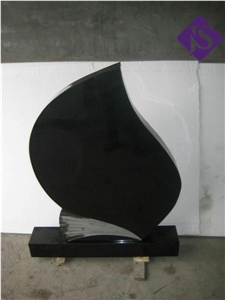 Iran Black Granite Polished Tombstone with Good Quality Low Price