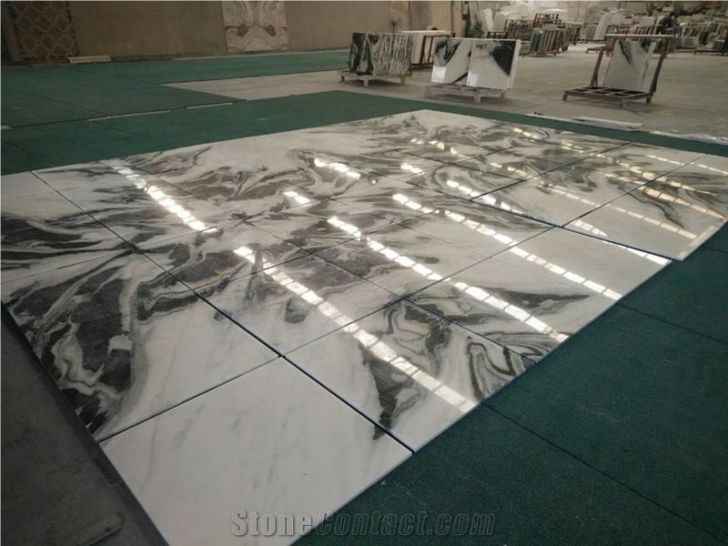 China Black Vein Marble Slab/Tiles, China Panda White Marble Slab/Tile