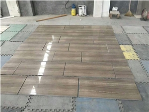 China Coffee Wood Marble Tiles, Slabs, Wood Grain Brown Marble Tiles