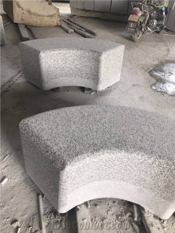 China Natural Granite Outdoor Chairs, G623 Grey Granite Garden Benches