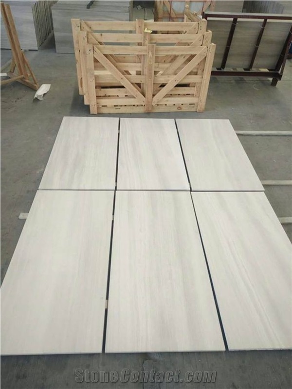 Sandblasted Marble Tiles, China Wooden White Marble Tiles for Flooring