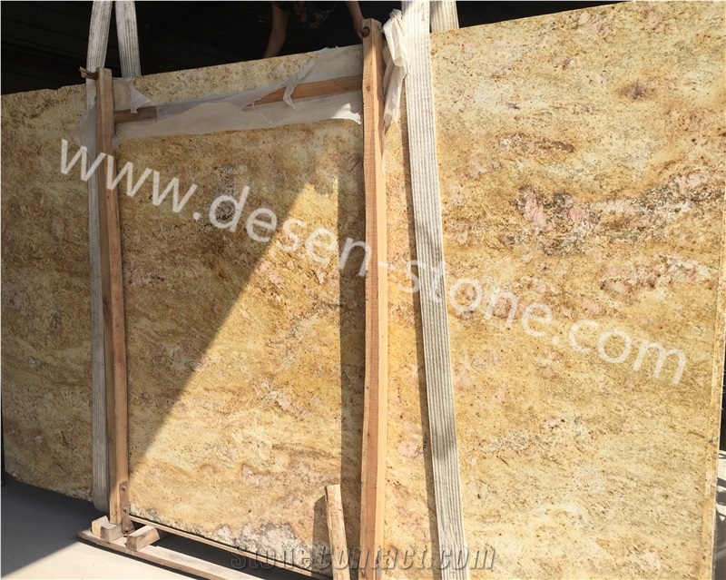 Imperial Gold/Imperial Gold Dust Granite Stone Slabs&Tiles