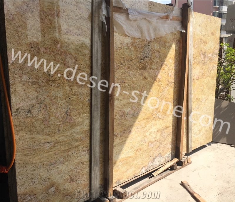 Imperial Gold/Imperial Gold Dust Granite Stone Slabs&Tiles