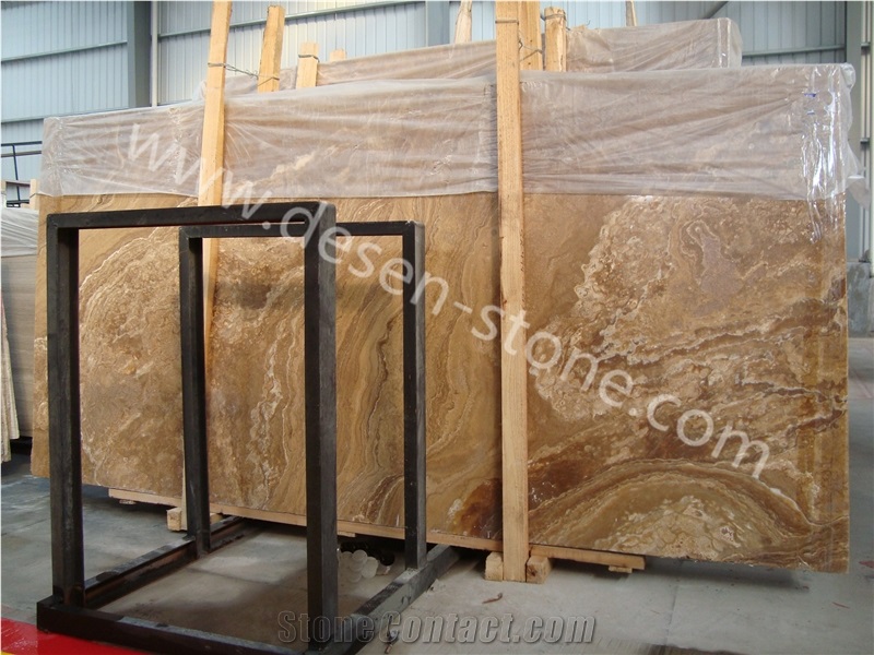 Wooden Yellow/Yellow Wood Grain Marble Stone Slabs&Tiles Patterns