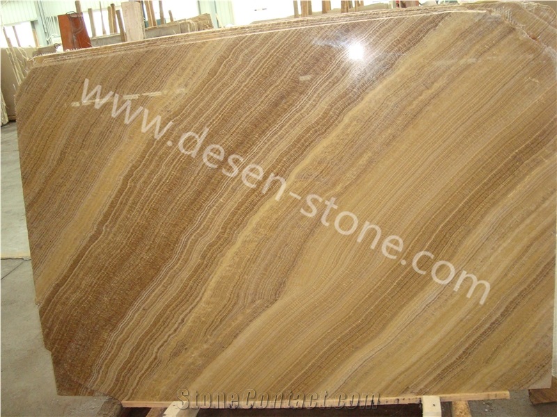 Yellow Wooden/Imperial Wood Vein Marble Stone Slabs&Tiles for Vanity Tops