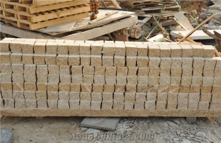G350 Yellow Granite Paving Stone Flooring Tile Design Granite